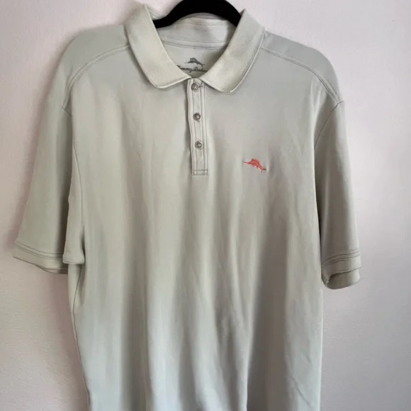 Tommy Bahama Cream/Light Khaki Men’s Performance Polo Shirt XL - Picture 1 of 12